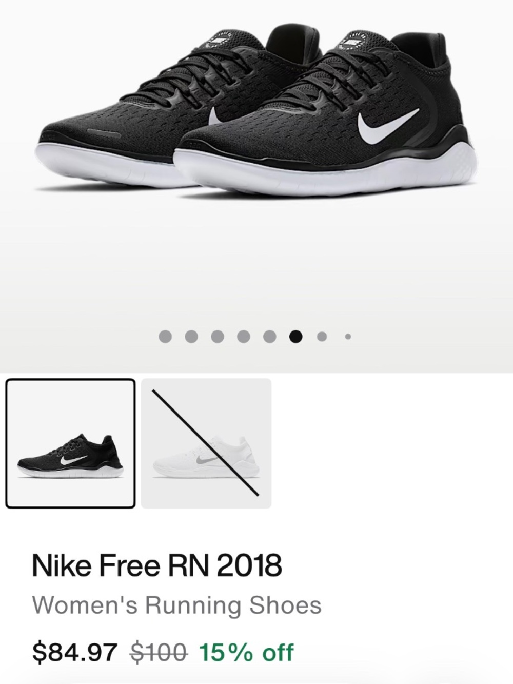 Nike free RN 2018 size 9 Women